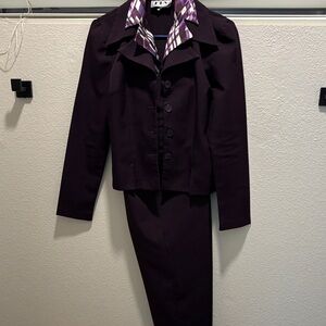 Vintage Beautiful Purple Blazer and pant Set